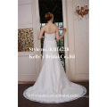 Hot selling high quality lace with big flower cystal stone mermaid grown bridal's wedding dress.